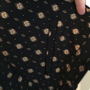 Gold pattern gap skinny crop